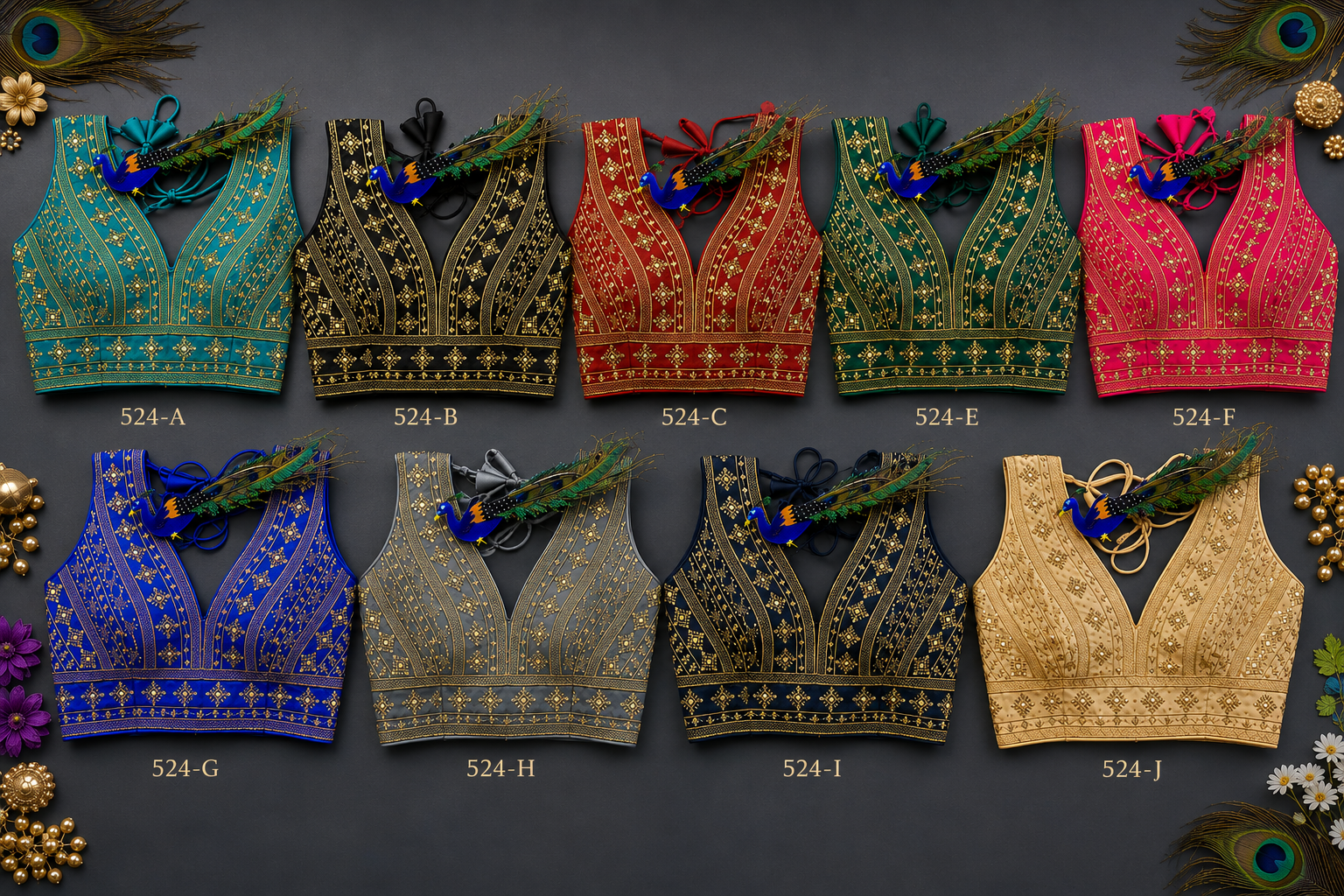 Phantom Silk With Sequence work Stitched Designer Saree Blouse, Design BLS-524