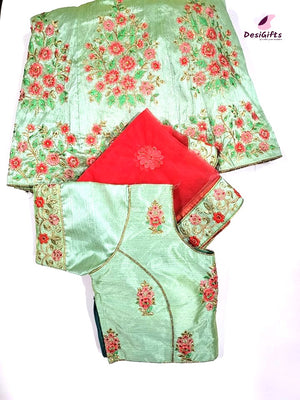 Pistachio Silk Embroidered Lehenga Choli Ethnic Wear, Design LHG #467