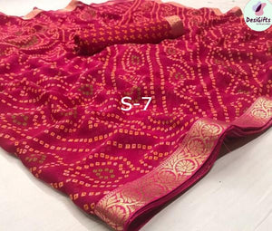 Chiffon Bandhani Saree, Casual Wear, Design SARI# 1027