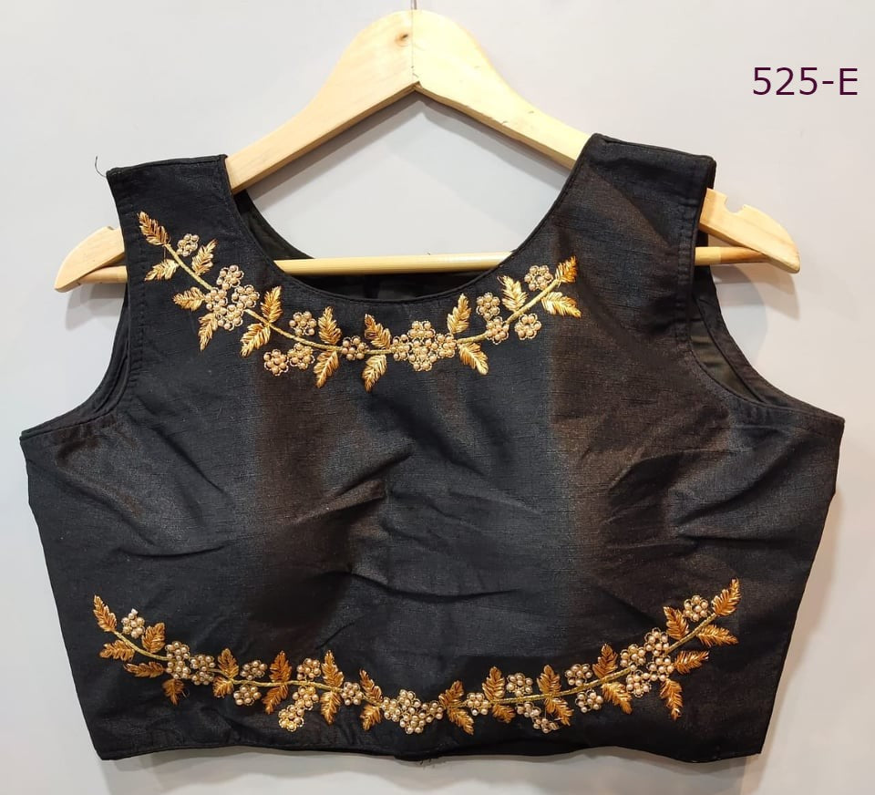 Phantom Silk With Moti work Stitched Designer Saree Blouse, Design BLS#525