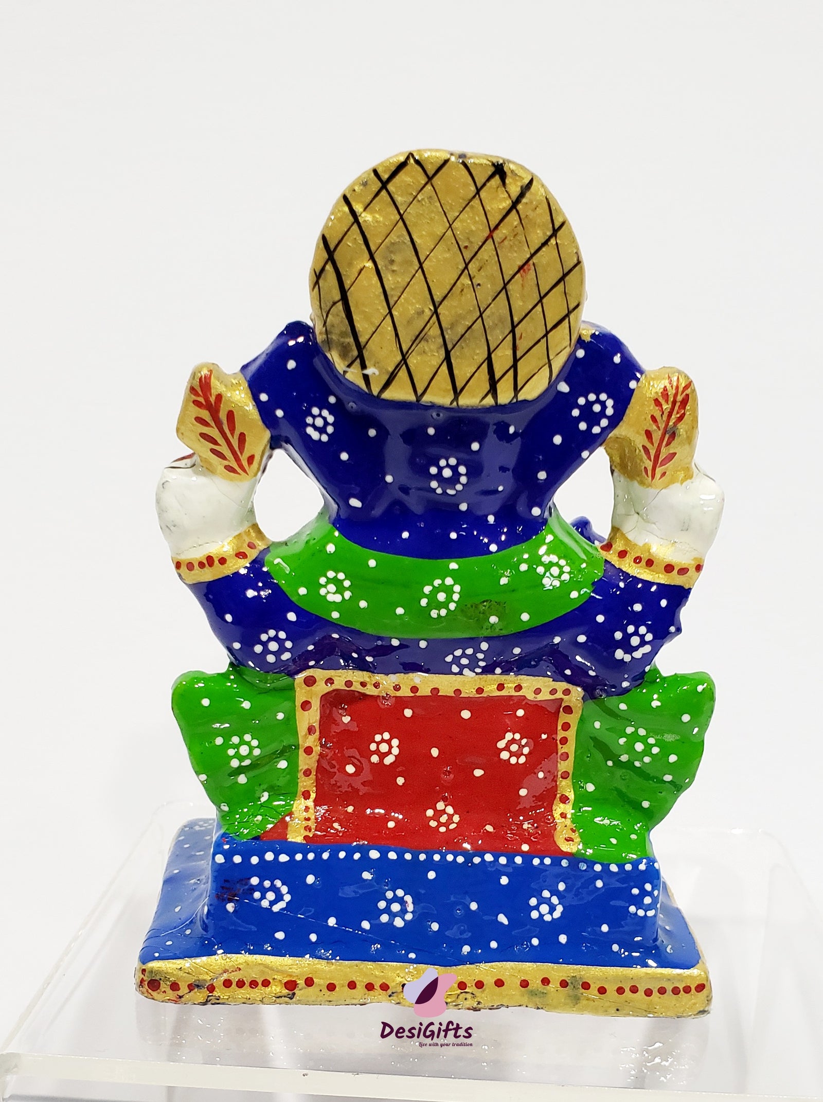 Lord Ganesha Idol- Metallic with Color, 4" Height, GIM# 122