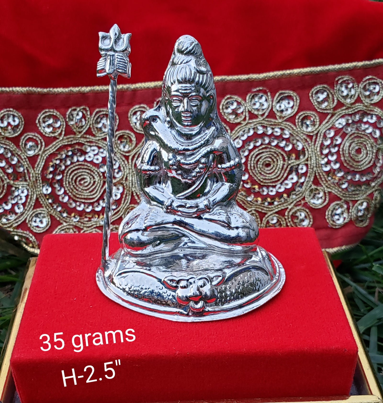 Pure Silver Idol of Lord Shiva, 35g, SLS# 354