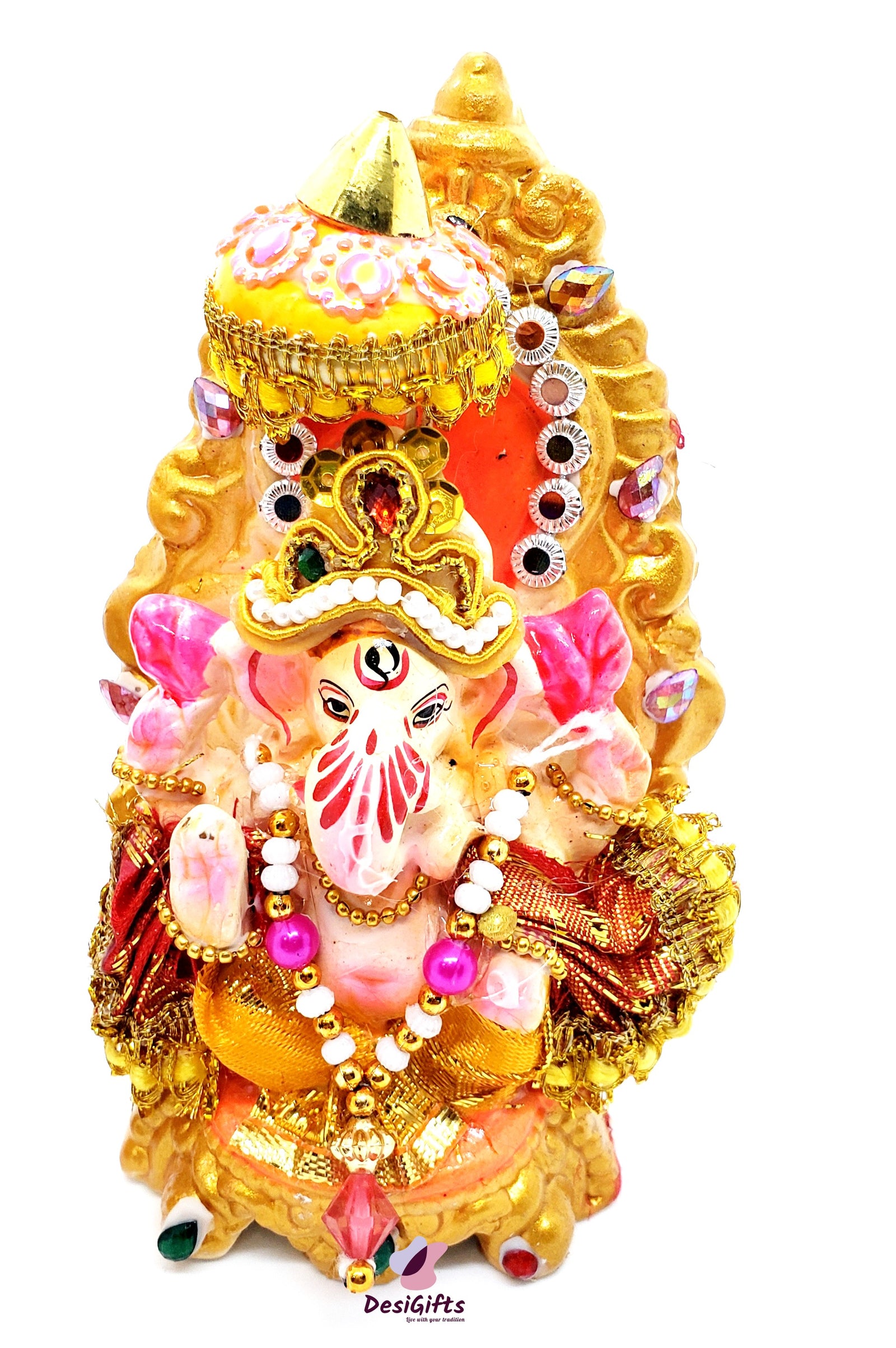 Colorful Lakshmi Ganesha idol, Clay Work, LGC# 110