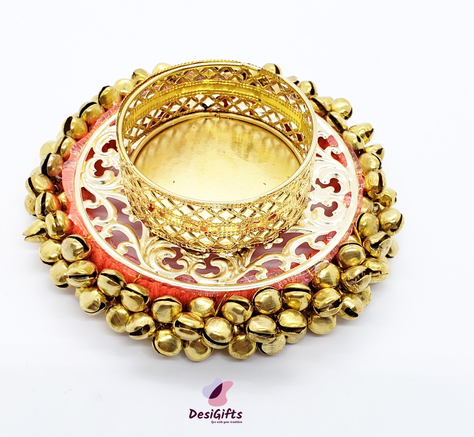 Candle Holder with Golden Bells, CHM#147