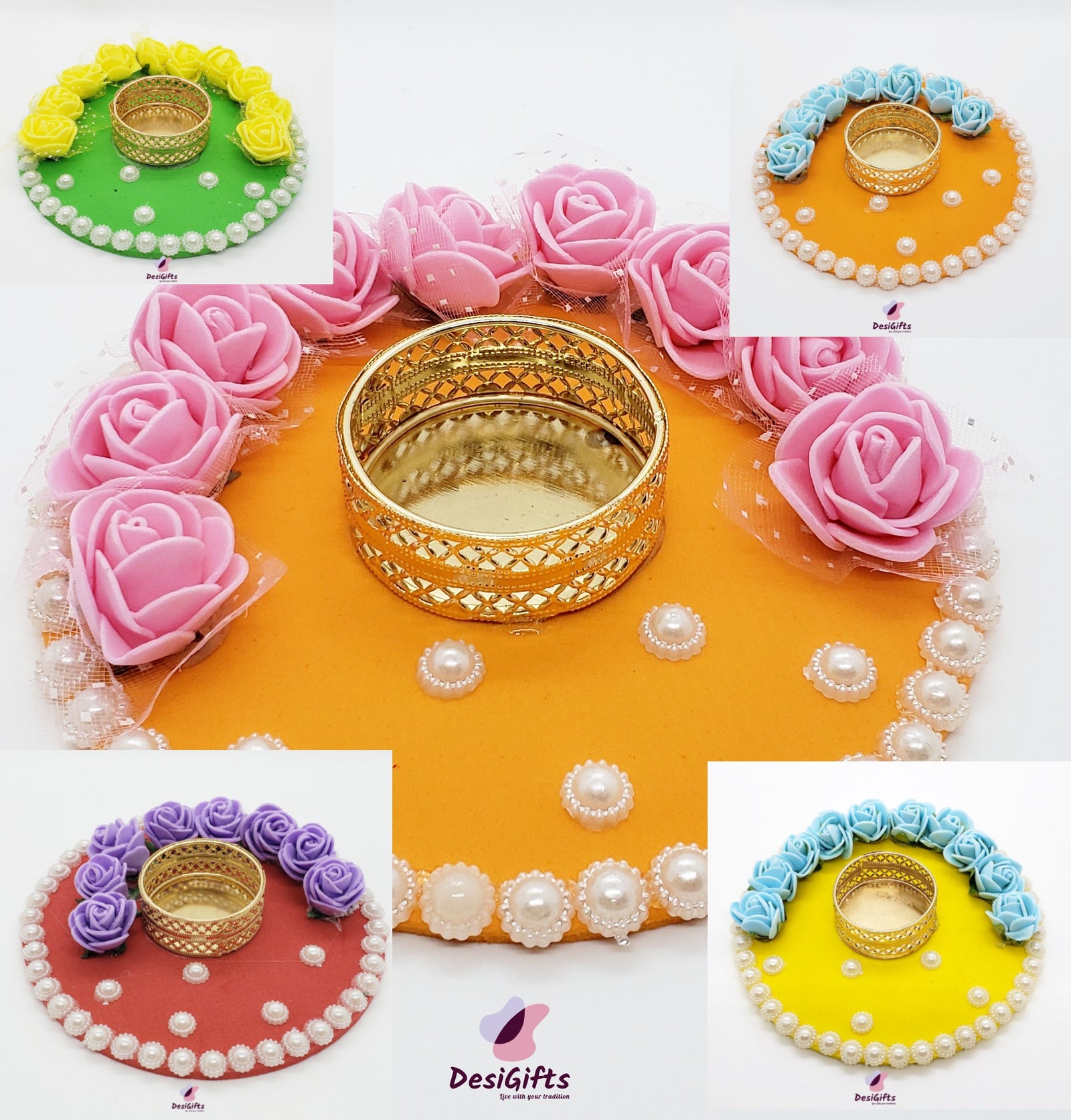 Decorative Floating Candle Holders, Assorted Colors, CHC#146