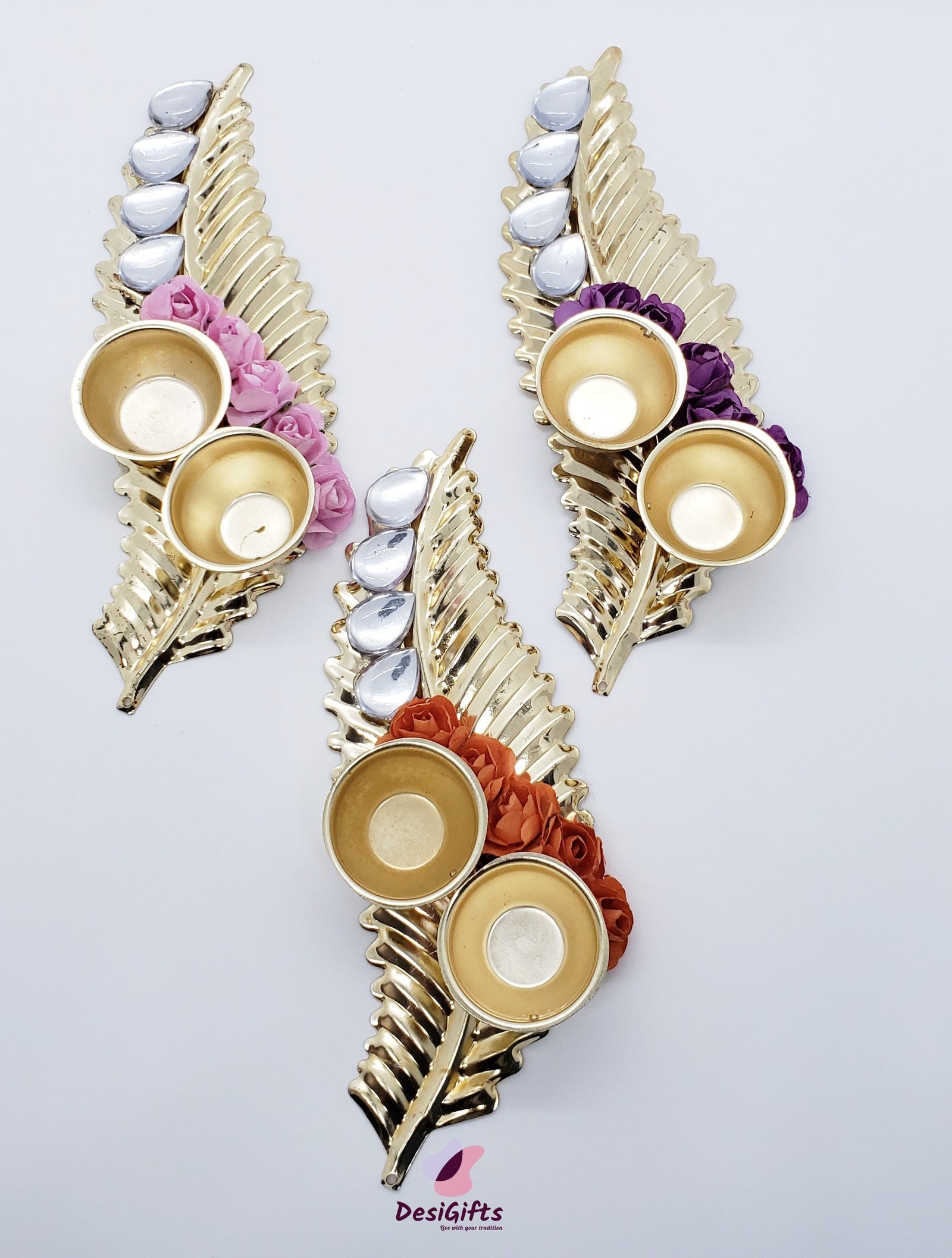 Leafy KumKum Holder, Assorted Colors, LKH#151