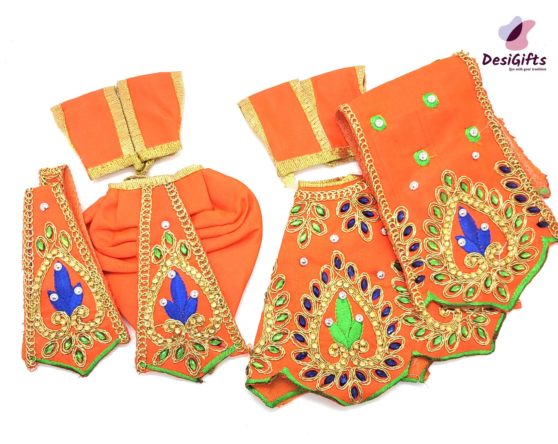 Radha Krishna / Laddu Handmade Gopal Dress and Double Duppata by  UNIQUETHREADSART Raksha Bhandhan/ Janmashtami / Diwali - Etsy