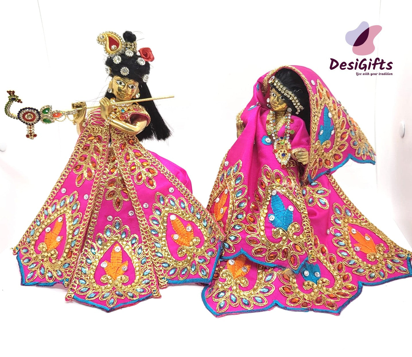 Divine Radha Krishan Ji with full Accessories, RKF#673