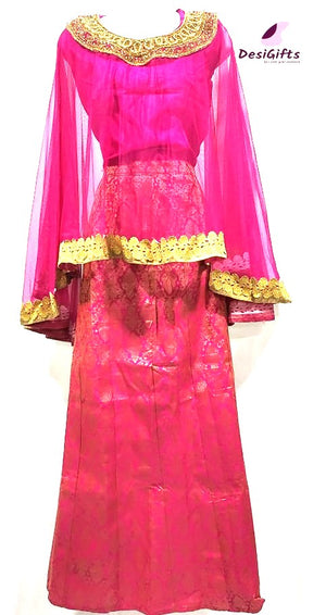 Poncho Style Lehenga Choli Dress, Multiple Colors, Design LHG # 464