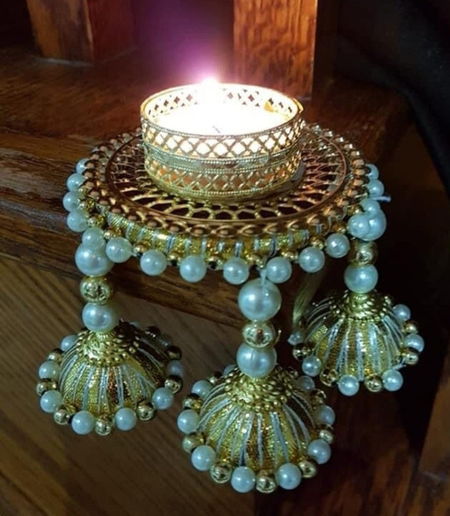 Table Corner Candle Holder with hanging Design, CHM#404