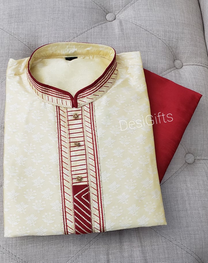 Kurta Pajama Set-Cotton Silk, Design KPS# EGSS 246