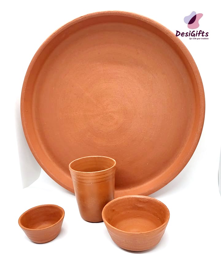 Clay Dinner Set, 4 Piece, CPT- 515