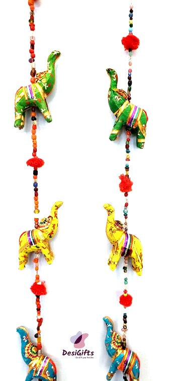 Elephant Wall Hanging in Fabric, Set of 2 , EWHF#222