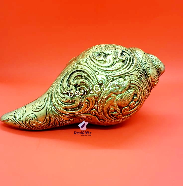 Decorative Brass Conch (Sankh), DCB# 197