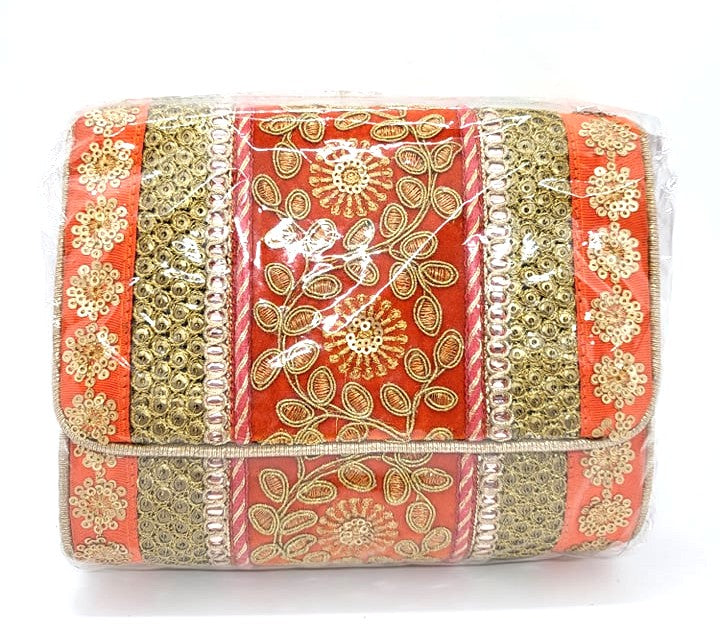 Handcrafted Clutch Handbags with Sling Chain,  HBS# 411