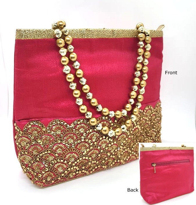 Indian Wedding Designer Handbag, HBS#187 | Raw silk fabric, Wedding  designs, Silk fabric