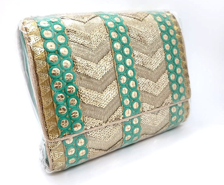 Handcrafted Clutch Handbags with Sling Chain,  HBS#410