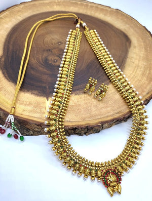 Gold Plated Designer Traditional Necklace Set, NKT# 420