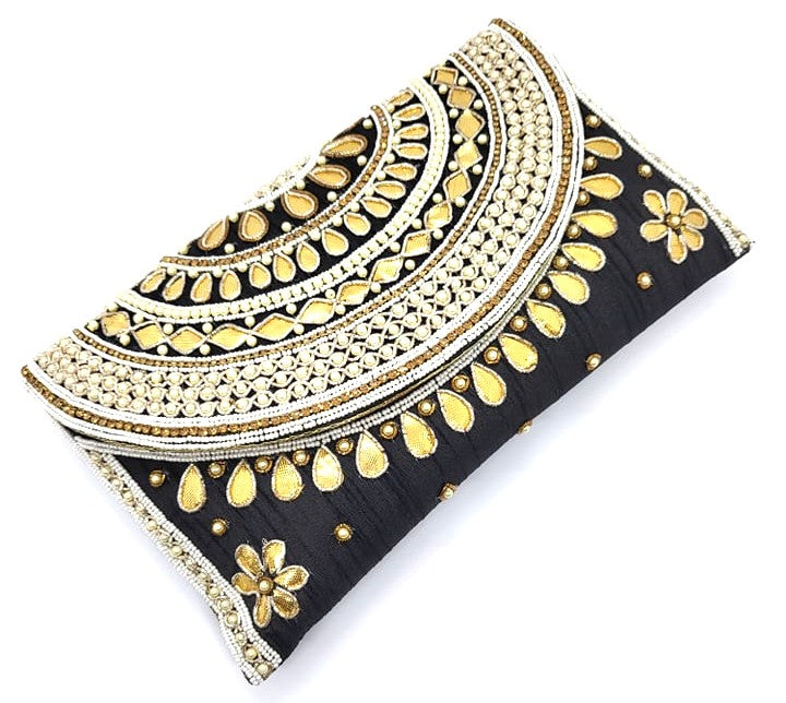 Aheli Indian Potli Bags for Women Evening Bag Clutch Ethnic Bride Purse  with Drawstring (P16C): Handbags: Amazon.com