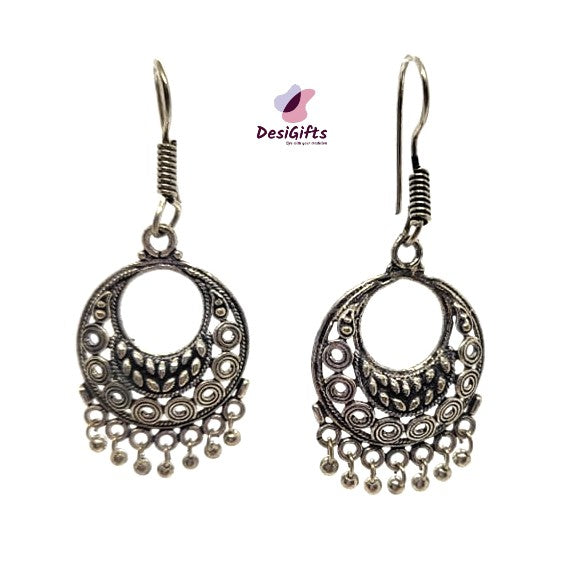 Oxidized German Silver Baali Earrings, Jhumka Earrings, ER#427