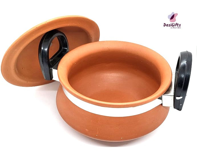 Four Liter Size Mitti Ki Handi, Natural Clay Pot for Cooking, Biryaani Pot, CPT#513