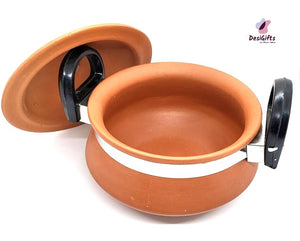 Four Liter Size Mitti Ki Handi, Natural Clay Pot for Cooking, Biryaani Pot, CPT#513