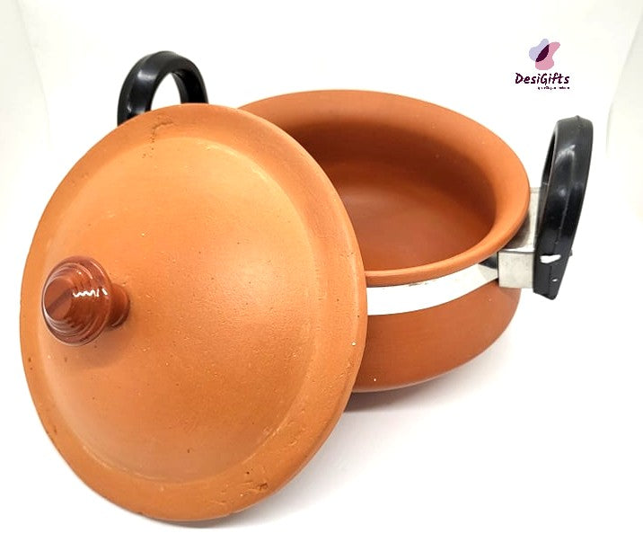 Four Liter Size Mitti Ki Handi, Natural Clay Pot for Cooking, Biryaani Pot, CPT#513