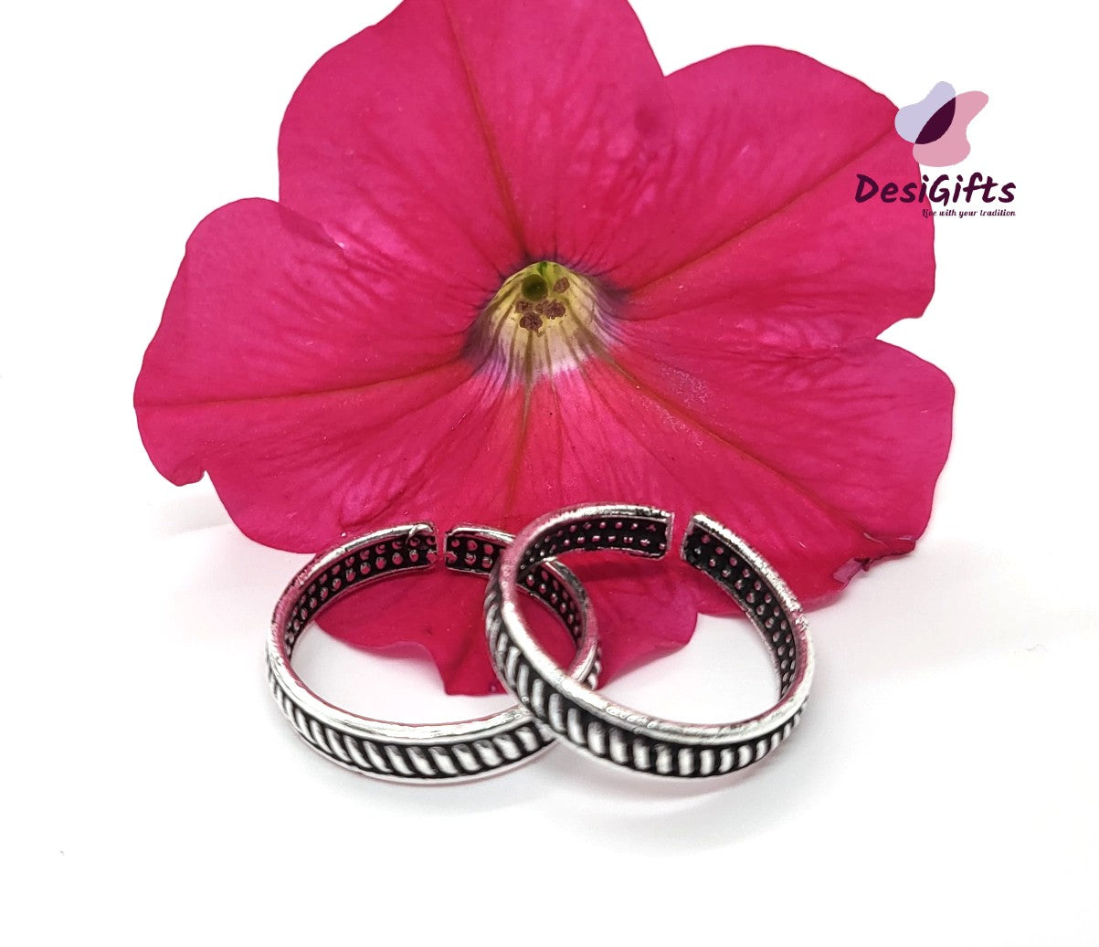 Simple & Pure Silver Adjustable Toe Rings, SLTR# 621