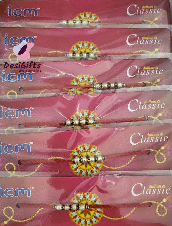 Silk Thread Rakhi Design-4, Pack of 6, RAK# 648
