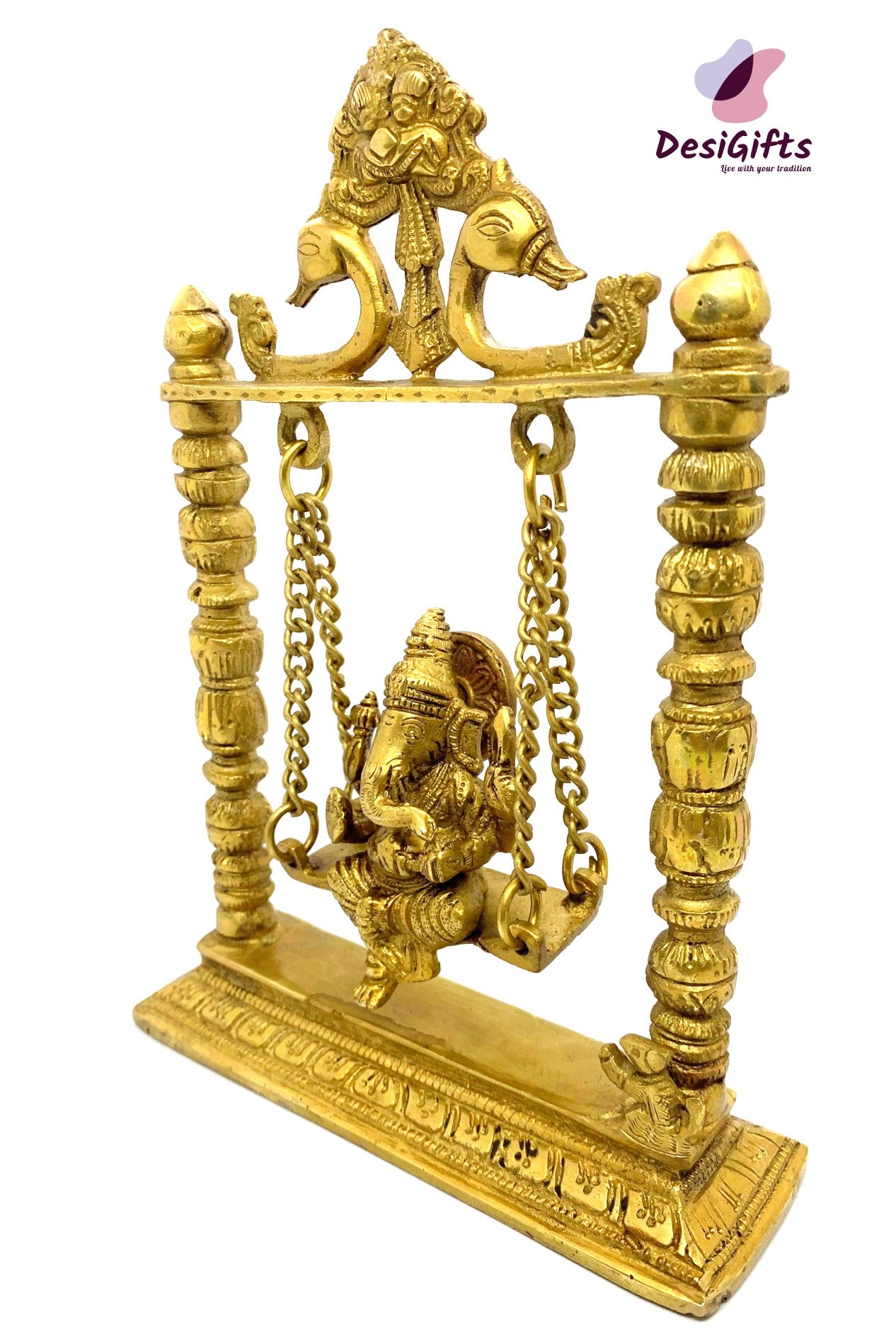 10" Lord Ganesha Swing Set, GSSB#181