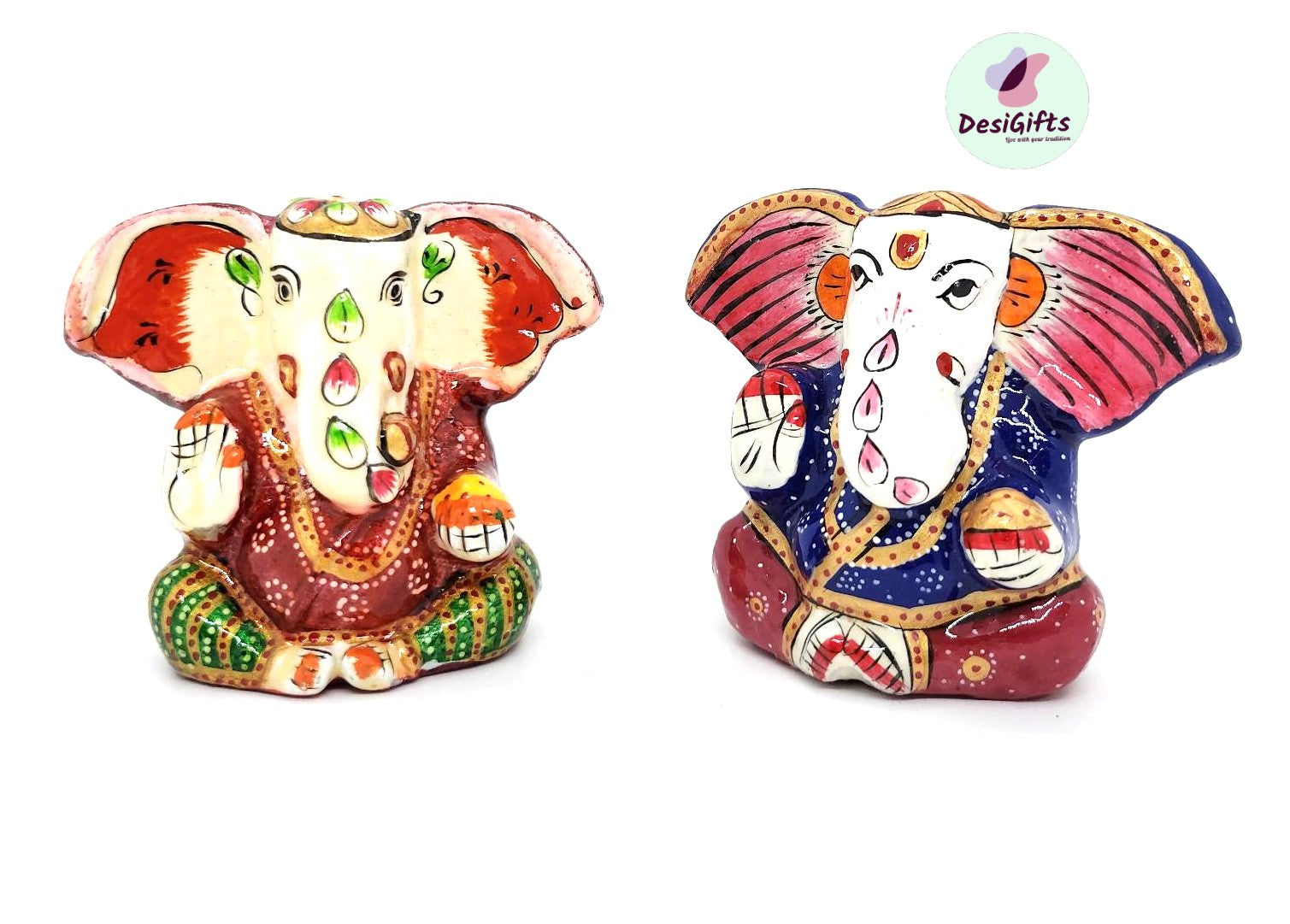 Lord Ganesha Idol, 4" Height, Assorted Colors, GIM# 925