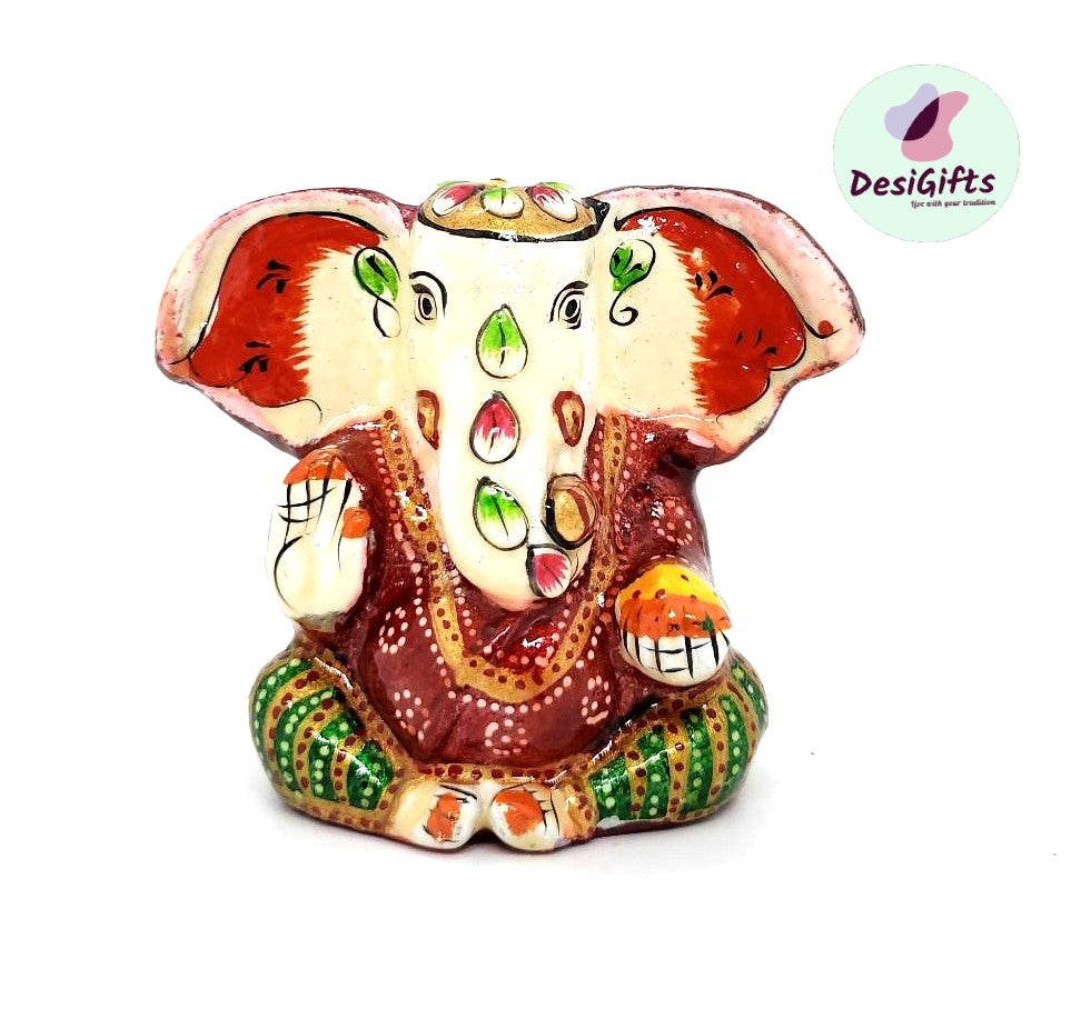 Lord Ganesha Idol, 4" Height, Assorted Colors, GIM# 925