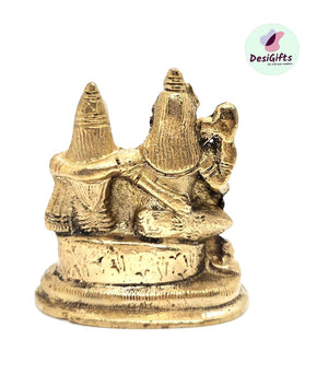 2.5" Lord Shiv Parivar, Brass Idol, Design: SPM#923