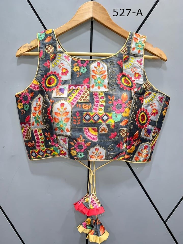 Phantom Silk Floral Digital Print with Codding Work Designer Design BLS-527