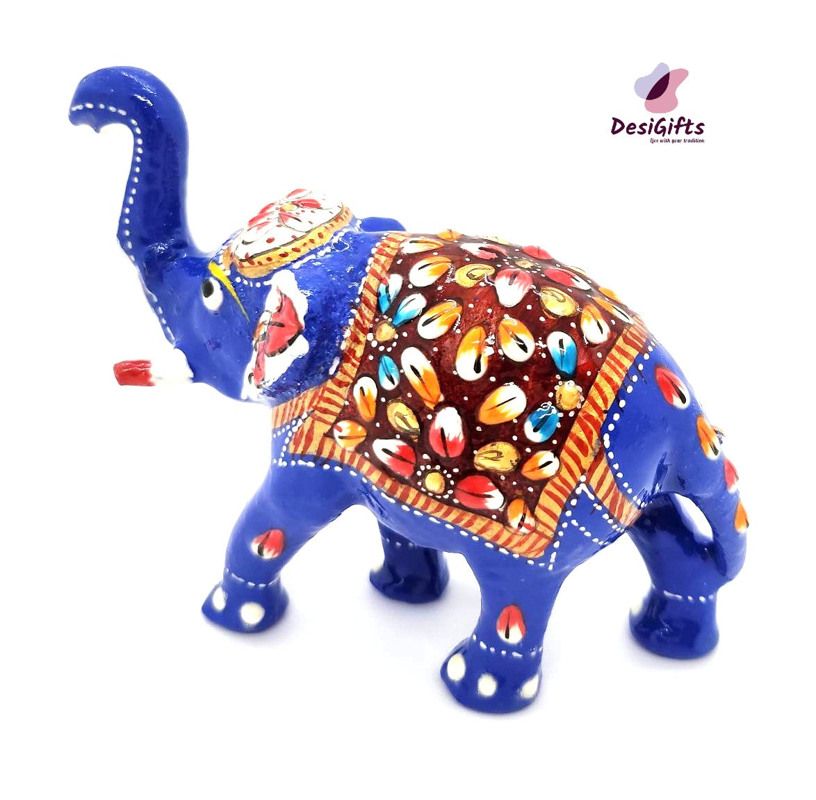 4" Handcrafted Painted Elephant Statue, ELC#944