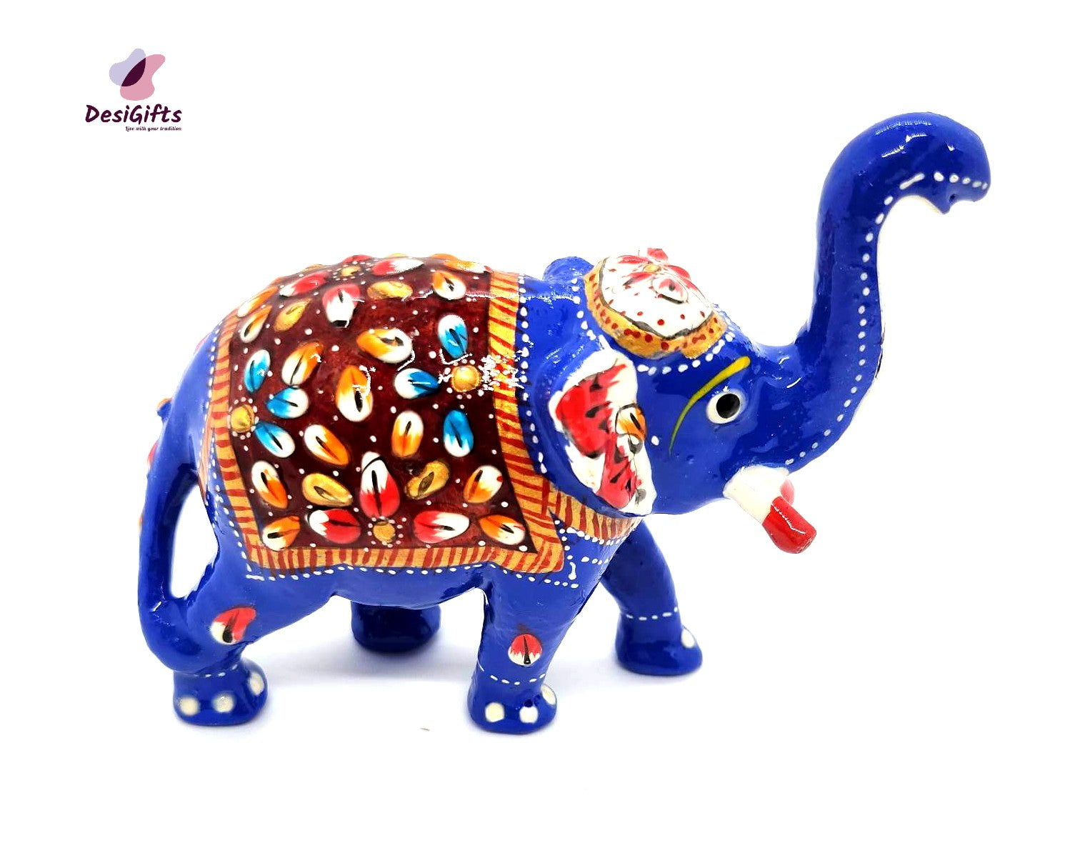 4" Handcrafted Painted Elephant Statue, ELC#944