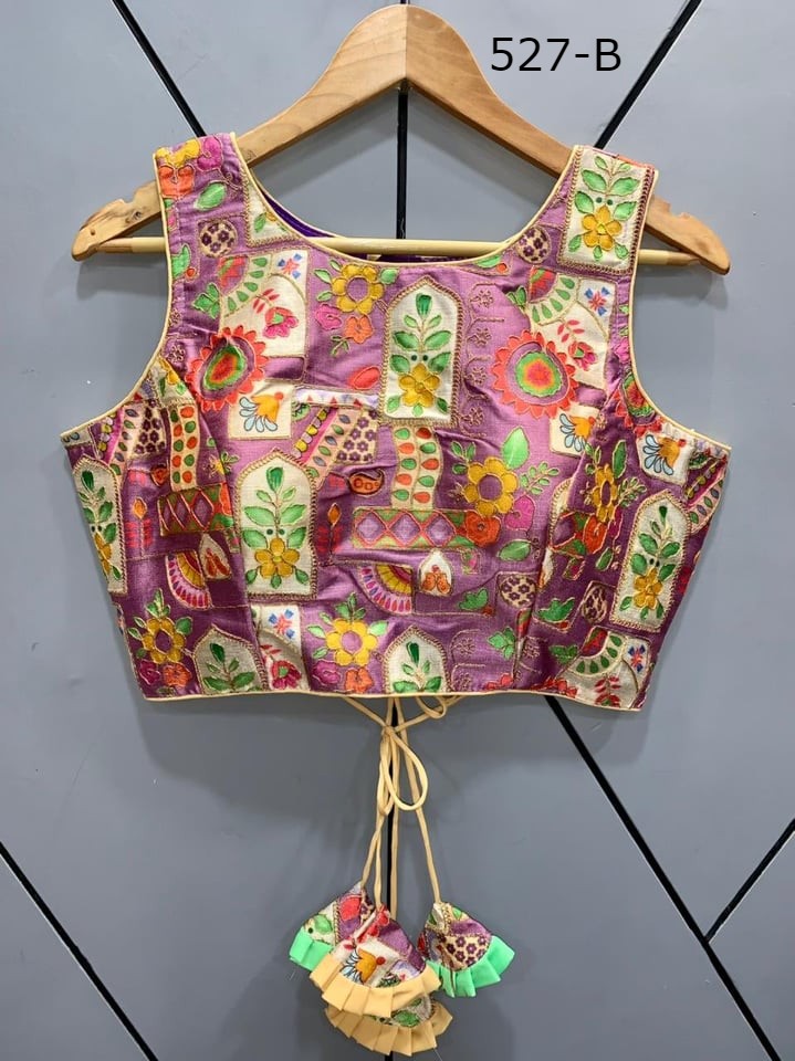 Phantom Silk Floral Digital Print with Codding Work Designer Design BLS-527