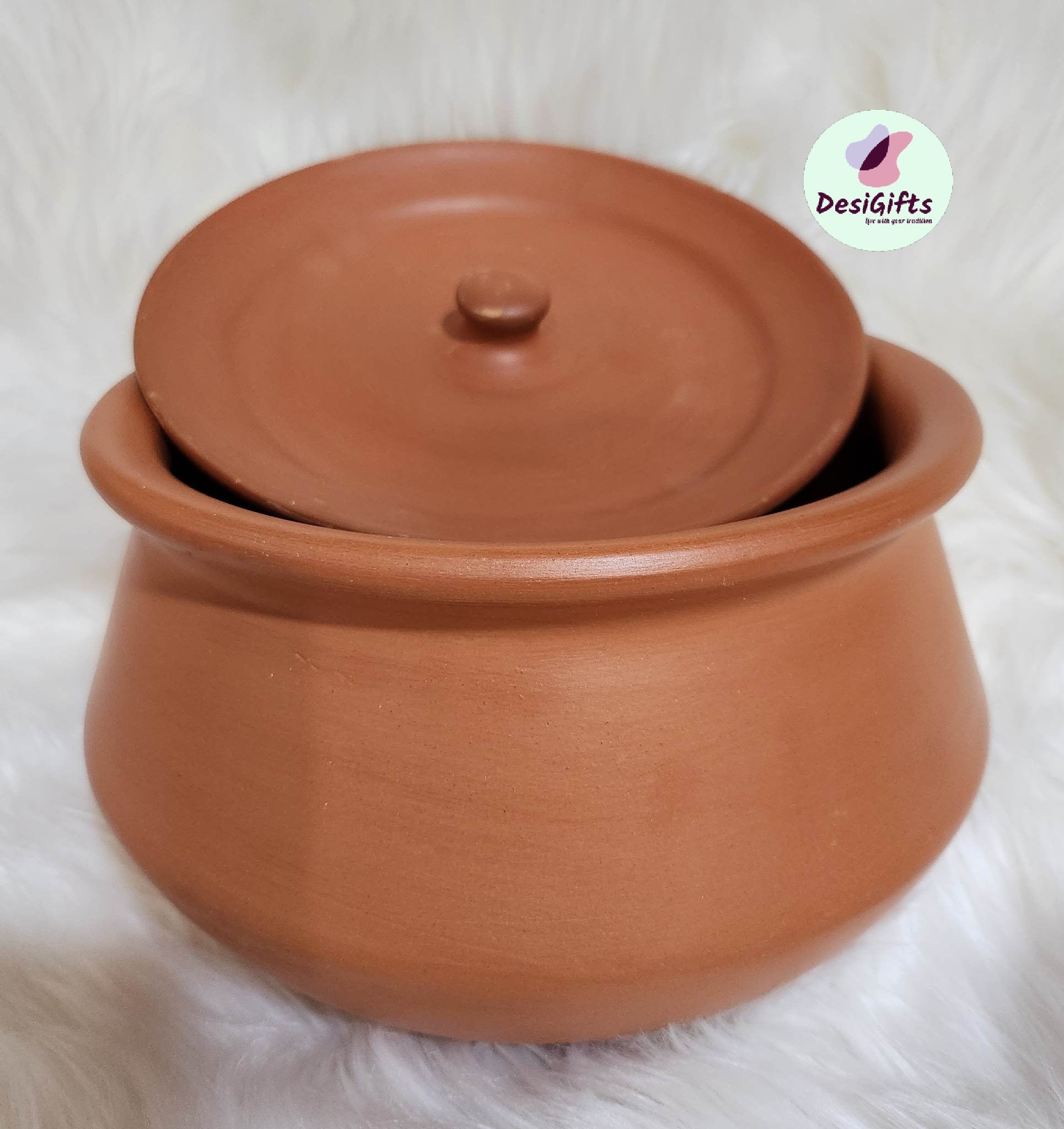 Four Liter Size Mitti Ki Handi, Natural Clay Pot for Cooking, Yogurt Making, CPT- 514