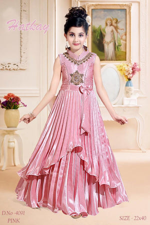 Buy Angular Gathered Satin Dress by Designer AKHL Online at Ogaan.com