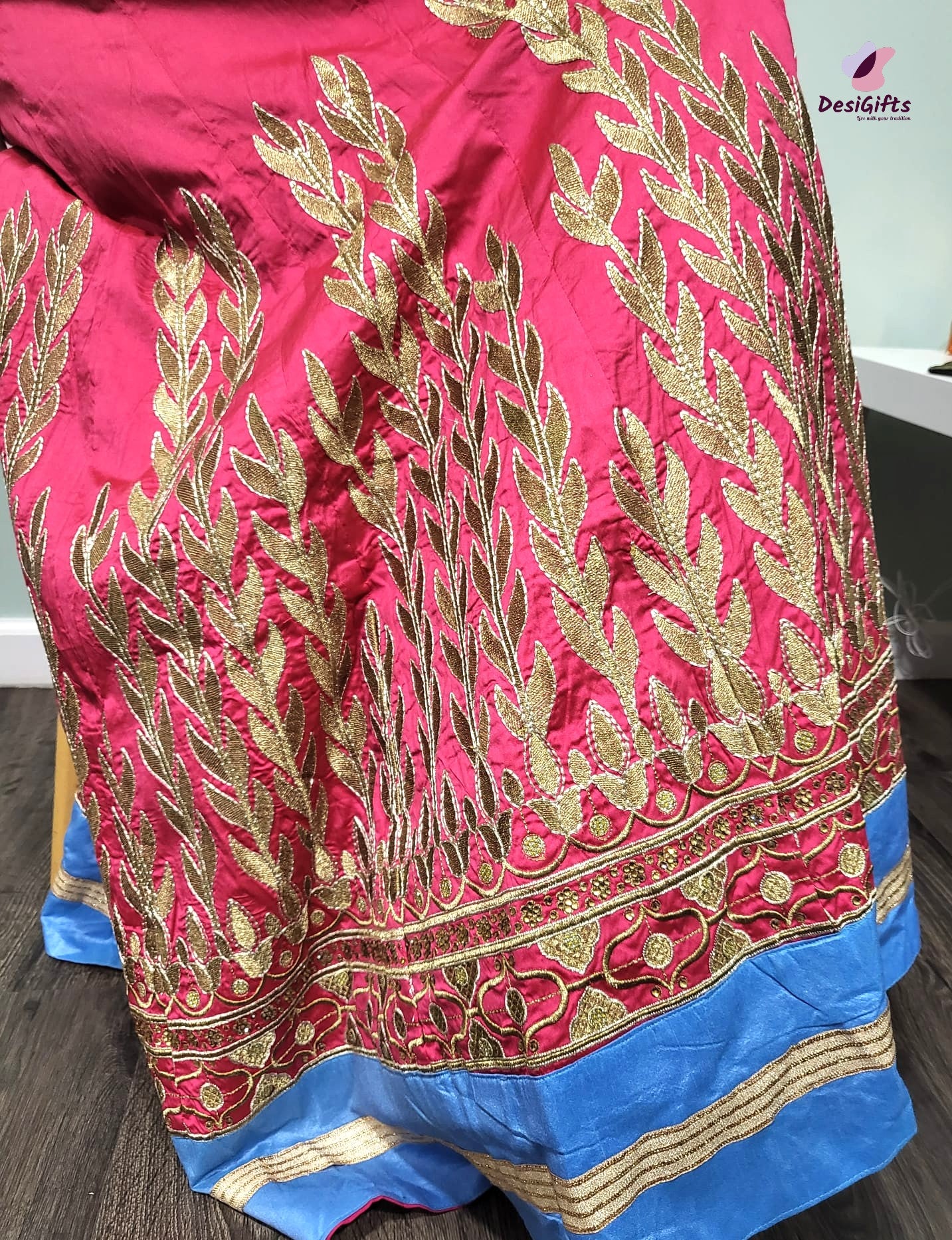 Exquisite  Gown with Golden Zari Work, Design GWN #932