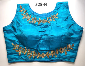 Phantom Silk With Moti work Stitched Designer Saree Blouse, Design BLS#525