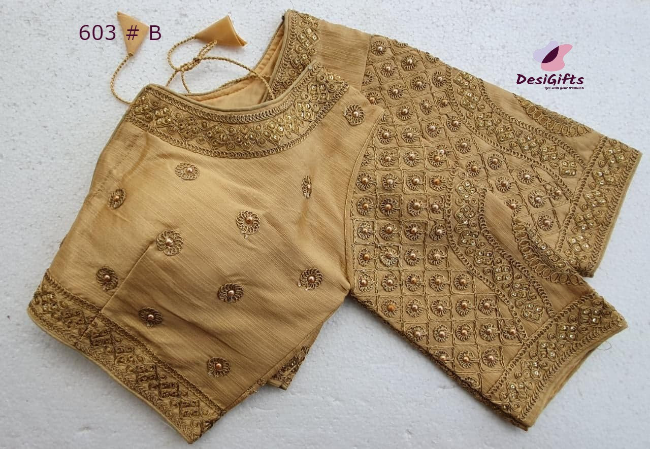 Phantom Silk With handwork thread & Coding Work Saree Blouse ...