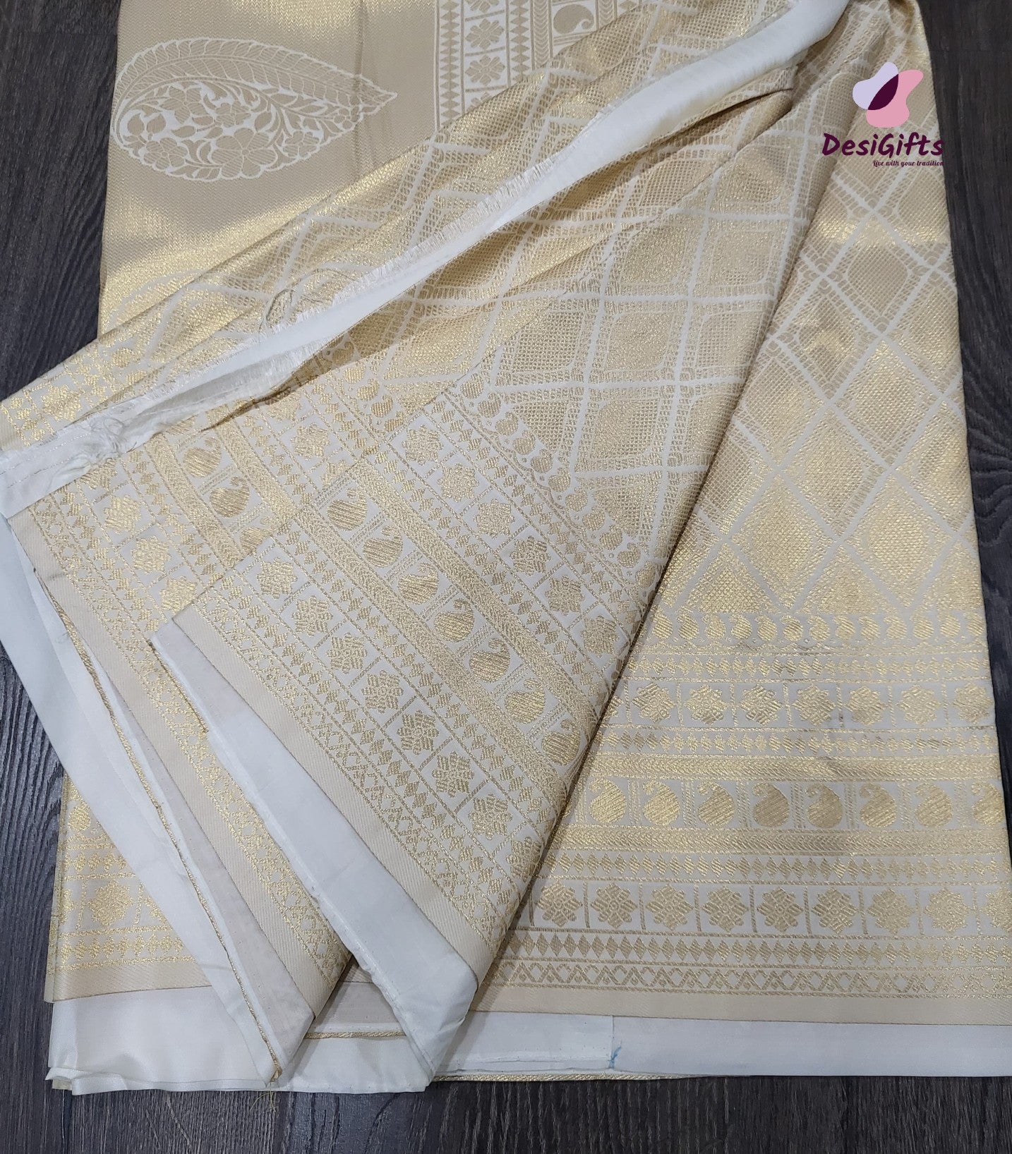Premium Lichi Silk Saree with Jacquard Work, SARI# 610