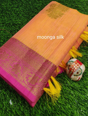 Exclusive Monga Silk Saree with Jari Weaving, SARI#611