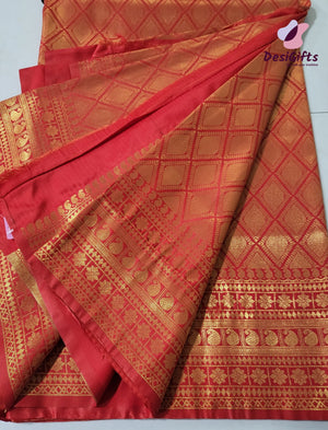 Pure Kanchipuram Handwoven Butta Silk Sari, SARI- 614