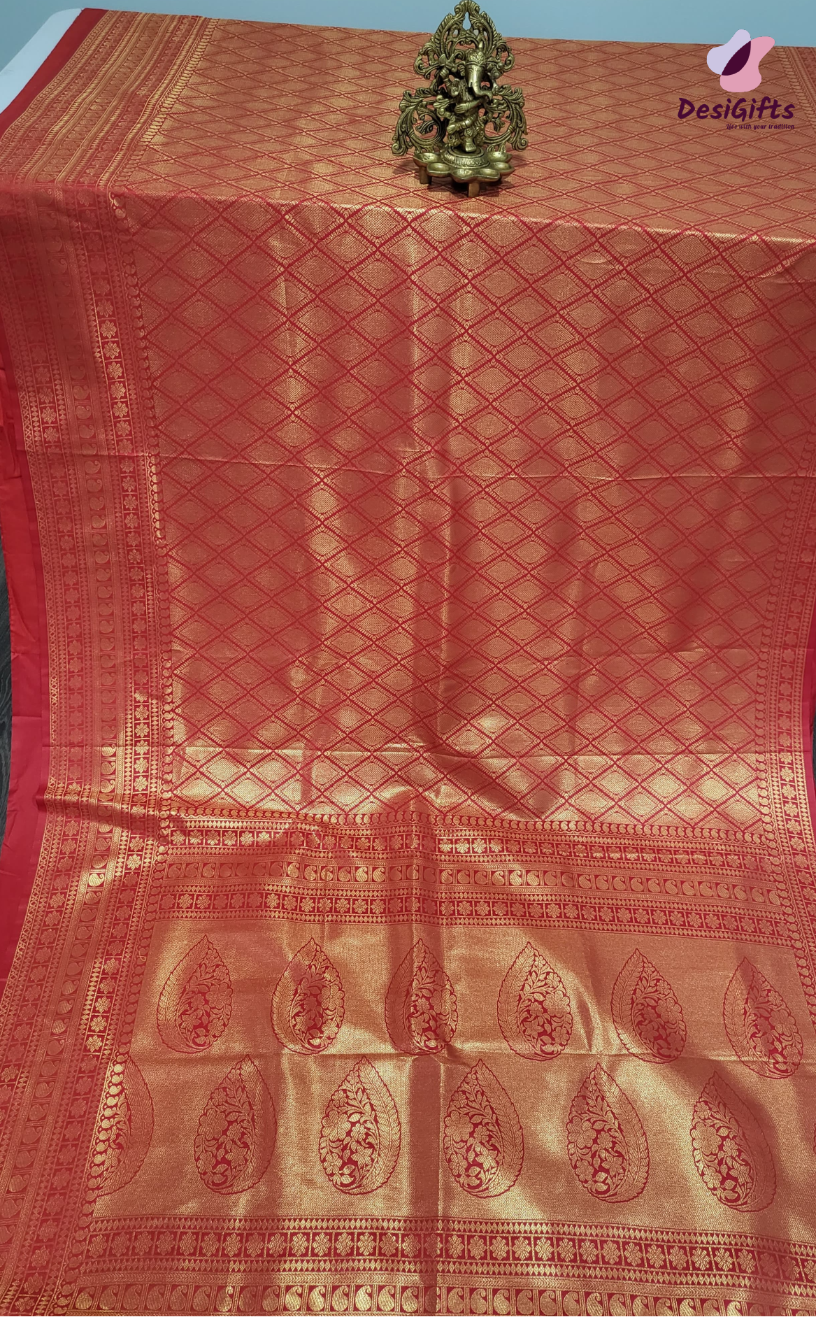 Pure Kanchipuram Handwoven Butta Silk Sari, SARI- 614
