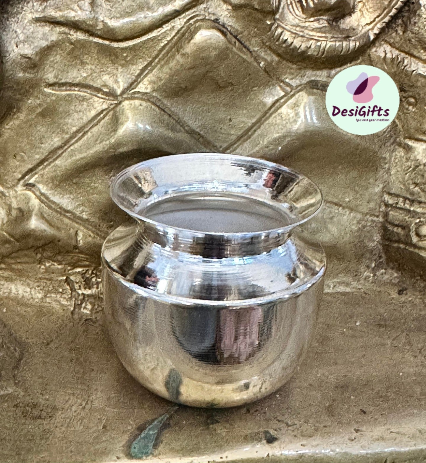 Pure Silver Kalash / Lota for Pooja Temple, 1.1", 10g, SLK# 615