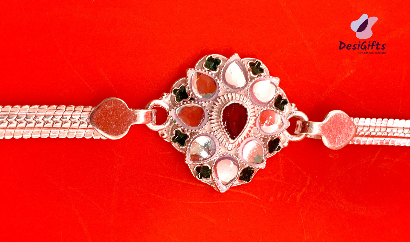 Pure Silver Gorgeous and Divine Rakhi, SLD# 635