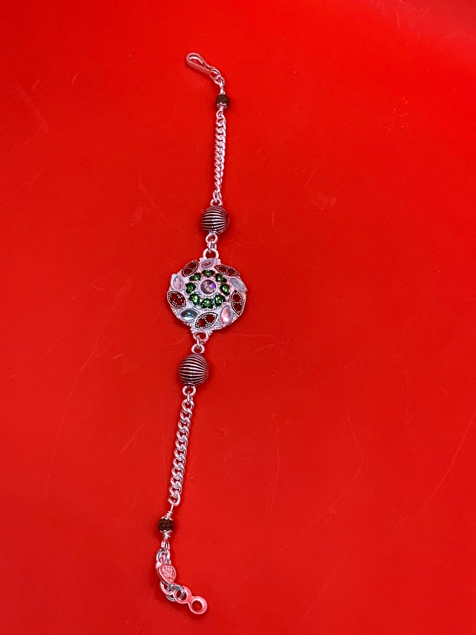 Silver Rakhi Floral design , SLD# 636