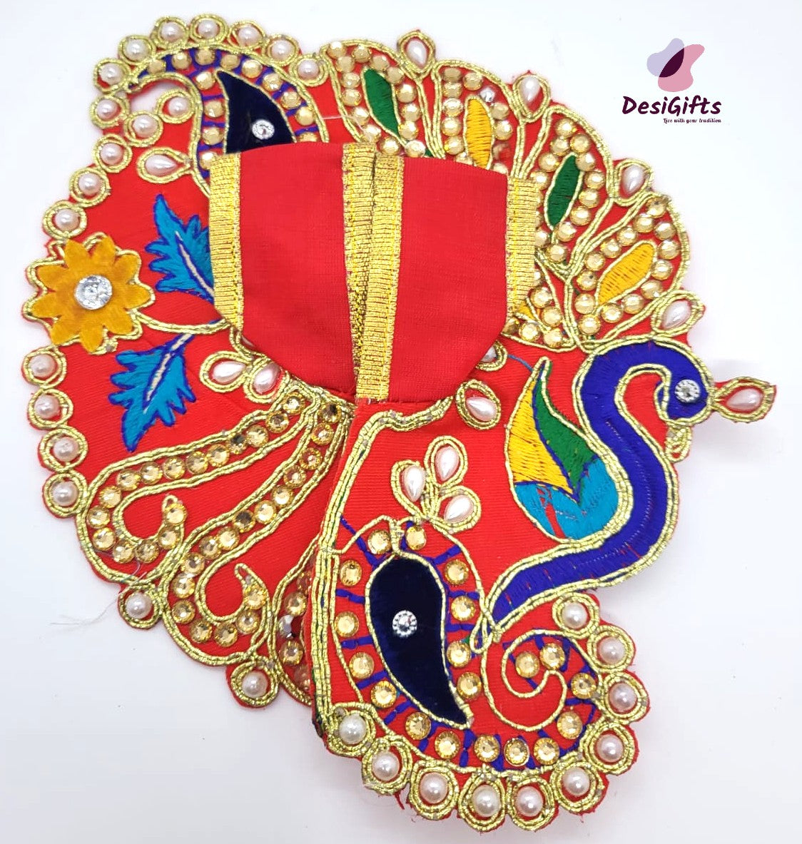 Multi Coloured Laddu Gopal Ji, Kanha Ji Thakur Ji Dress Poshak Pagdi size 1  US | eBay